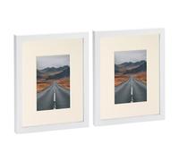 Nicola Spring Photo Frames with 4" x 6" Mount - 8" x 10" - White Mount - Pack of 2 Nicola Spring White