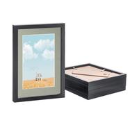 Nicola Spring Photo Frames with A5 Mount - A4 (8" x 12") - Grey - Pack of 5 in Black Nicola Spring Black