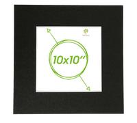 Nicola Spring Picture Mount For 10 X 10" Frame - Photo Size 6 X 6" - Black