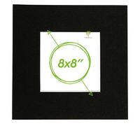 Nicola Spring Picture Mount For 8 X 8" Frame - Photo Size 4 X 4" - Black