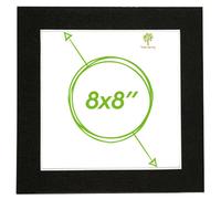 Nicola Spring Picture Mount For 8 X 8" Frame - Photo Size 6 X 6" - Black