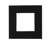 Nicola Spring Picture Photo Mount - To Fit Frame Size 4 x 4 for Image Size 2 x 2 - Black