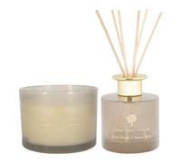 Nicola Spring Pomelo & Passion Fruit Candle & Diffuser Set - 350g Jar + 200ml Diff in Grey Nicola Spring Grey