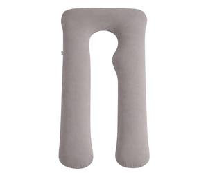 Nicola Spring Pregnancy Pillow with Storage Bag - Grey - 1x Large U-Shaped Full Body Maternity Sleeping Back, Belly, Hip, Neck, Legs Support Cuddle Snuggle Cushion for Pregnant Women