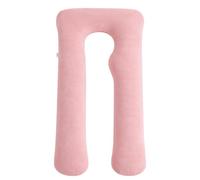 Nicola Spring Pregnancy Pillow with Storage Bag - Pink - 1x Large U-Shaped Full Body Maternity Sleeping Back, Belly, Hip, Neck, Legs Support Cuddle Snuggle Cushion for Pregnant Women