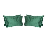 Nicola Spring Rectangle Velvet Cushions - 60Cm X 40Cm - Green - Pack Of 4