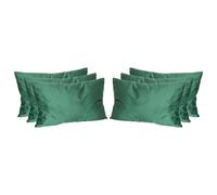 Nicola Spring Rectangle Velvet Cushions - 60cm x 40cm - Pack of 6 in Green | Size: 60 cm x 40 cm Nicola Spring Green 60 cm x 40 cm