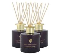 Nicola Spring Reed Diffusers - 200Ml - Cinnamon & Orange - Pack Of 3 Warm Spiced Festive Fragrance With 6 Reeds Each Long Lasting