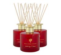 Nicola Spring Reed Diffusers - 200Ml - Wild Fig & Cassis - Pack Of 3 - Autumn Spiced Fragrance With 6 Reeds Each Scent