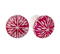 Nicola Spring Resin Cupboard Drawer Handle Knobs - Purple - Pack of 12