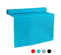 Nicola Spring Ribbed Cotton Table Runner - 48 X 183Cm - Light Blue