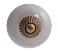 Nicola Spring Round Ceramic Cabinet Knob - Grey