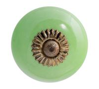 Nicola Spring Round Ceramic Cabinet Knob in Green | Size: 1000mm x 500mm Nicola Spring Green 1000mm x 500mm