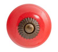 Nicola Spring Round Ceramic Cabinet Knob in Red | Size: 1000mm x 500mm Nicola Spring Red 1000mm x 500mm