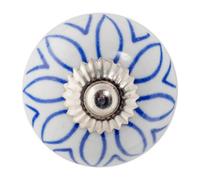 Nicola Spring Round Ceramic Cabinet Knob - Light Blue