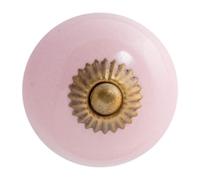 Nicola Spring Round Ceramic Cabinet Knob - Pink