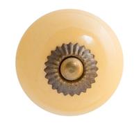 Nicola Spring Round Ceramic Cabinet Knob - Yellow