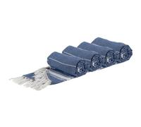Nicola Spring Round Turkish Cotton Beach Towels - 190Cm - Navy - Pack Of 4