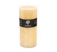 Nicola Spring Round Vanilla Pillar Candle 140 Hour Burn Time - Cream | Sweet Creamy Scent, Freestanding Candle, Soft Ambient Glow, Cream Finish, Gift-Ready Presentation