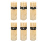 Nicola Spring Round Vanilla Pillar Candles - 215 Hours - Cream - Pack Of 6