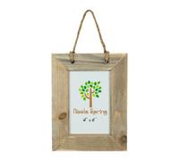 Nicola Spring Rustic Hearts Hanging Photo Frame - 6 X 4" - Natural