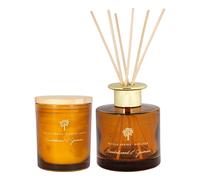Nicola Spring Sandalwood & Jasmine Candle & Diffuser Set - 130g Jar + 200ml Diffuser in Orange Nicola Spring Orange