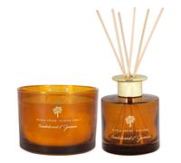 Nicola Spring Sandalwood & Jasmine Candle & Diffuser Set - 350g Jar + 200ml Diffuser in Orange Nicola Spring Orange