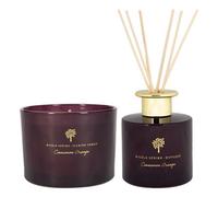 Nicola Spring Scented Candle & Reed Diffuser Set - 350G - Cinnamon & Orange