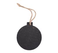 Nicola Spring Slate Christmas Tree Decoration - 7 x 8cm - Bauble in Grey | Size: 7 x 8 cm Nicola Spring Grey 7 x 8 cm