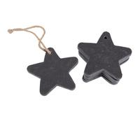 Nicola Spring Slate Christmas Tree Decorations - 7 X 7.5Cm - Star - Pack Of 6