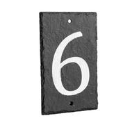 Nicola Spring Slate House Sign - 9 X 14.5Cm - Number 6