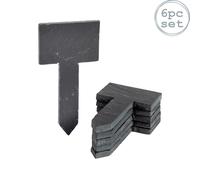 Nicola Spring Slate Plant Markers - 6 x 12cm - Natural - Pack of 6 in Grey | Size: 6 x 12 cm Nicola Spring Grey 6 x 12 cm