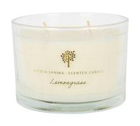 Nicola Spring Soy Wax Scented Candle - 350G - Lemongrass - Double Wick Glass Jar - Fruity Summer Scent Long Burn Fragrance