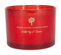 Nicola Spring Soy Wax Scented Candle - 350G - Wild Fig & Cassis - Double Wick Autumn Scent Jar - Long Burn Fragrance Seasonal