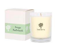 Nicola Spring Soy Wax Scented Candle with Jar - 160g - Sage Retreat - 1x Small Single Wick Birthday Christmas Mothers Day Valentine Aromatherapy Gift Gifts | 28 Hour Burn Time