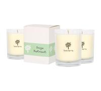 Nicola Spring Soy Wax Scented Candles 160g - Pack of 3 - Sage Retreat Fragrance - 28 Hour Burn Time Eco-Friendly Jar Candle for Relaxation, Aromatherapy, Luxury Gifting & Home Décor