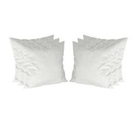 Nicola Spring Square Velvet Cushions - 55Cm X 55Cm - Cream - Pack Of 6