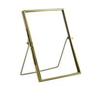 Nicola Spring Standing Metal Photo Frame - 5" X 7" - Gold - Picture Frame Freestanding Frame Display Poster Frame