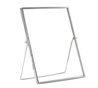 Nicola Spring Standing Metal Photo Frame - 8" X 10" - Silver - Picture Frame Freestanding Frame Display Poster Frame