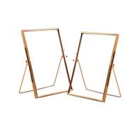 Nicola Spring Standing Metal Photo Frames - 5" X 7" - Rose Gold - Pack Of 2