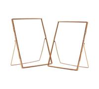Nicola Spring Standing Metal Photo Frames - 8" X 10" - Rose Gold - Pack Of 2