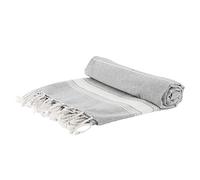 Nicola Spring Turkish Cotton Bath Towel - 170 x 90cm - Grey - Pack of 1 - Lightweight & Absorbent Large Adults Drying Beach Towel Bathroom Gym Cloth Sauna Hammam Shower Sheet