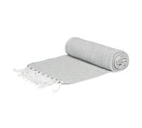 Nicola Spring Turkish Cotton Bath Towel - 172 x 90cm - Light Grey - Pack of 1 - Lightweight & Absorbent Large Adults Drying Chevron Beach Towel Bathroom Gym Cloth Sauna Hammam Shower Sheet