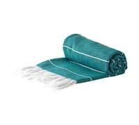 Nicola Spring Turkish Cotton Bath Towel - 173 x 92cm - Aqua - Pack of 1 - Lightweight & Absorbent Large Adults Drying Beach Towel Bathroom Gym Cloth Sauna Hammam Shower Sheet