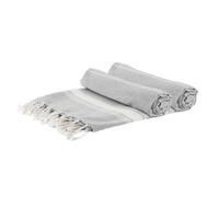 Nicola Spring Turkish Cotton Bath Towels - 170 X 90Cm - Grey - Pack Of 2