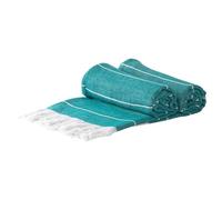 Nicola Spring Turkish Cotton Bath Towels - 173 x 92cm - Aqua - Pack of 2 - Lightweight & Absorbent Large Adults Drying Beach Towel Bathroom Gym Cloth Sauna Hammam Shower Sheet