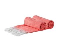 Nicola Spring Turkish Cotton Bath Towels - 173 X 92Cm - Cantaloupe - Pack Of 2