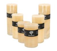 Nicola Spring Vanilla Scented Pillar Candle, Set Of 6 Candles. Small, Medium & Large