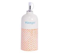 Nicola Spring Hand-printed Vinegar Pourer Bottle - 500Ml - Orange