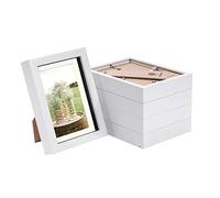 3D Box Photo Frames - 5 x 7" with 4 x 6" Mount - White Mount - Pack of 5 Nicola Spring White One Size
